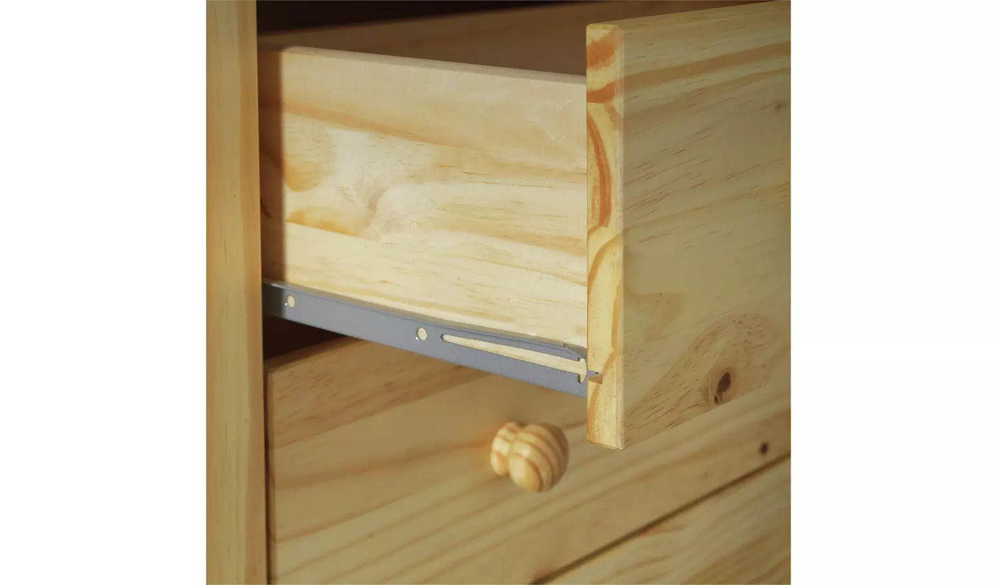 Assembled Scandinavia 5 Drawer Chest - Pine